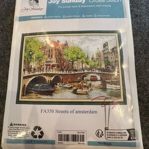 Joy Sunday Streets of Amsterdam Cross Stitch Kit #FA350 New